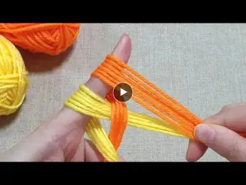 Super Easy Woolen Flower Making with Fingers - Hand Embroidery Design Trick - Amazing Sewing Hack