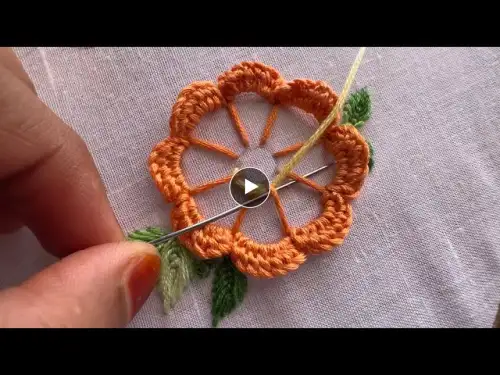 Wonderful flower design|hand embroidery video|embroidery video|design video|stitches|kadhai video