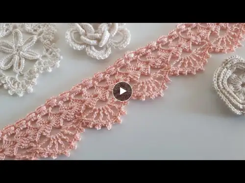 Preciosa Puntilla de Encaje | Orilla tejida a Crochet 