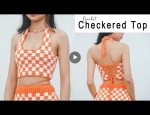 Crochet Checkered Crop Top Tutorial | Crochet Crop Top | Chenda DIY