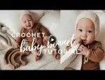 CROCHET BABY BONNET// QUICK AND EASY TUTORIAL
