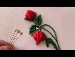 Lovely flower design|hand embroidery|embroidery designs|embroidery video