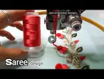 Machine embroidery saree border design 