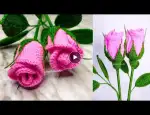 flores tejido *rosa realista 