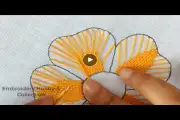 Ultra Modern fluffy flower hand embroidery tutorial