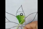 Hobby Flower Embroidery You Will Love It /Big Flower Hand Embroidery With Easy butterfly stitch