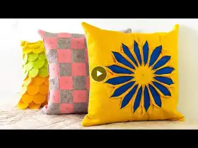 Quick and Easy Cushion Covers | DIY Pillow Covers by DIY Stitching
