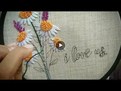 “ floral embroidery pattern “ embroidery for Beginners | Wall hanging embroidery hoop